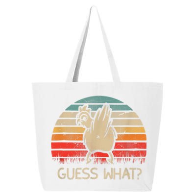 Retro Vintage Guess What Chicken Butt Funny Gift 25L Jumbo Tote