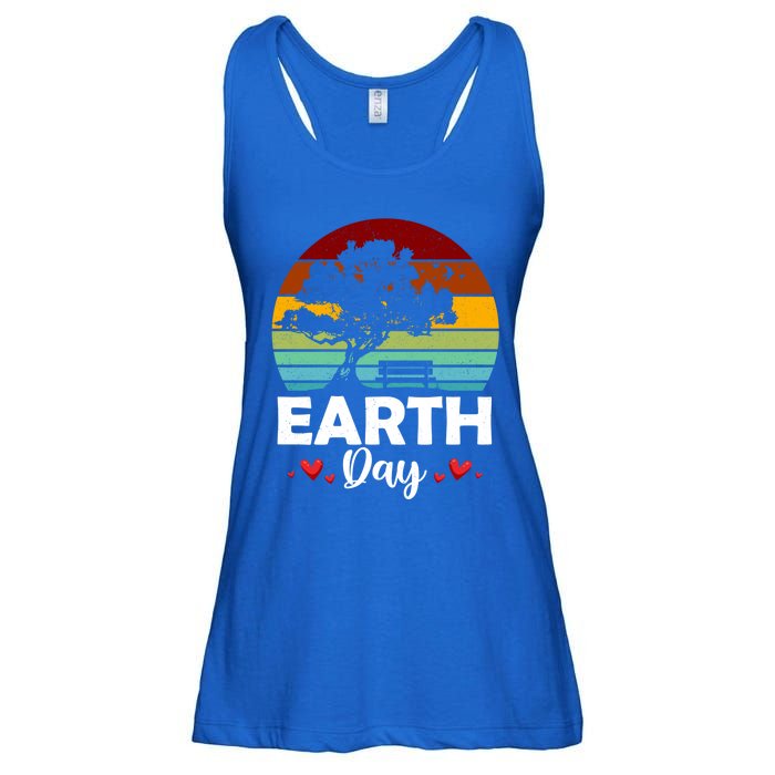 Retro Vintage Happy Earth Day Save Our Planet Environt Meaningful Gift Ladies Essential Flowy Tank