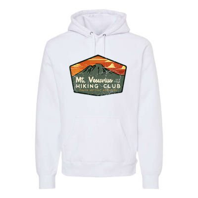 Retro Vesuvius Hiking Tourism For Italy Travel Vintage Premium Hoodie