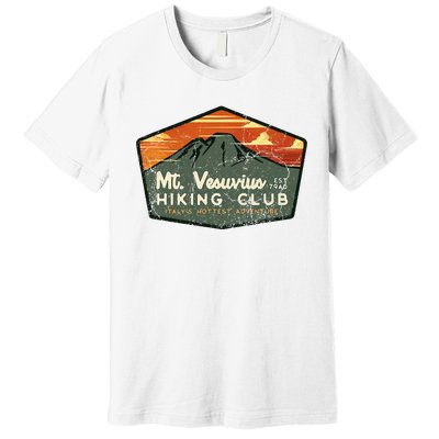 Retro Vesuvius Hiking Tourism For Italy Travel Vintage Premium T-Shirt