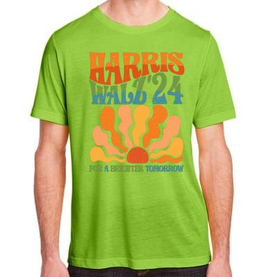 Retro Vintage Harris Walz For A Brighter Future 2024 Election Adult ChromaSoft Performance T-Shirt