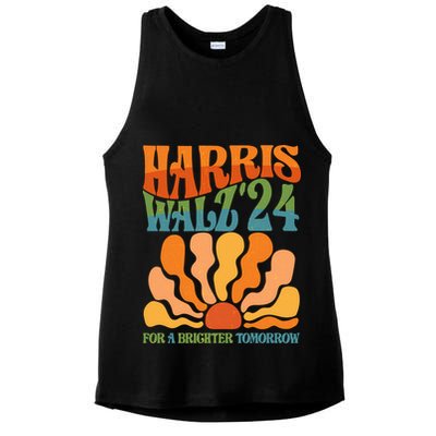 Retro Vintage Harris Walz For A Brighter Future 2024 Election Ladies PosiCharge Tri-Blend Wicking Tank