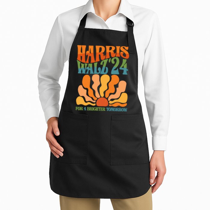 Retro Vintage Harris Walz For A Brighter Future 2024 Election Apron