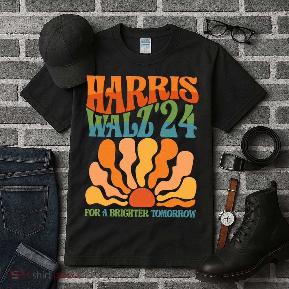 Retro Vintage Harris Walz For A Brighter Future 2024 Election Tall T-Shirt