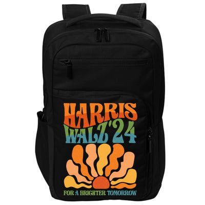 Retro Vintage Harris Walz For A Brighter Future 2024 Election Impact Tech Backpack