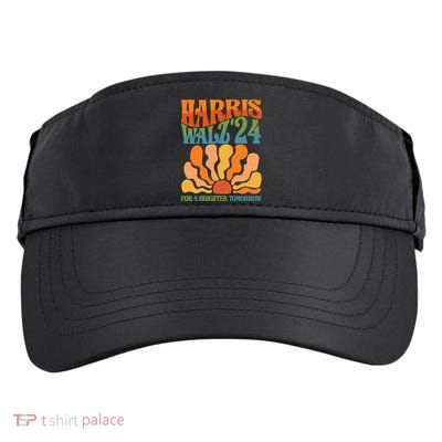 Retro Vintage Harris Walz For A Brighter Future 2024 Election Adult Drive Performance Visor