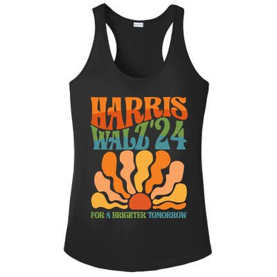 Retro Vintage Harris Walz For A Brighter Future 2024 Election Ladies PosiCharge Competitor Racerback Tank