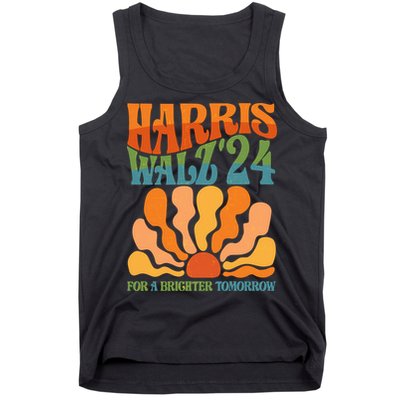 Retro Vintage Harris Walz For A Brighter Future 2024 Election Tank Top