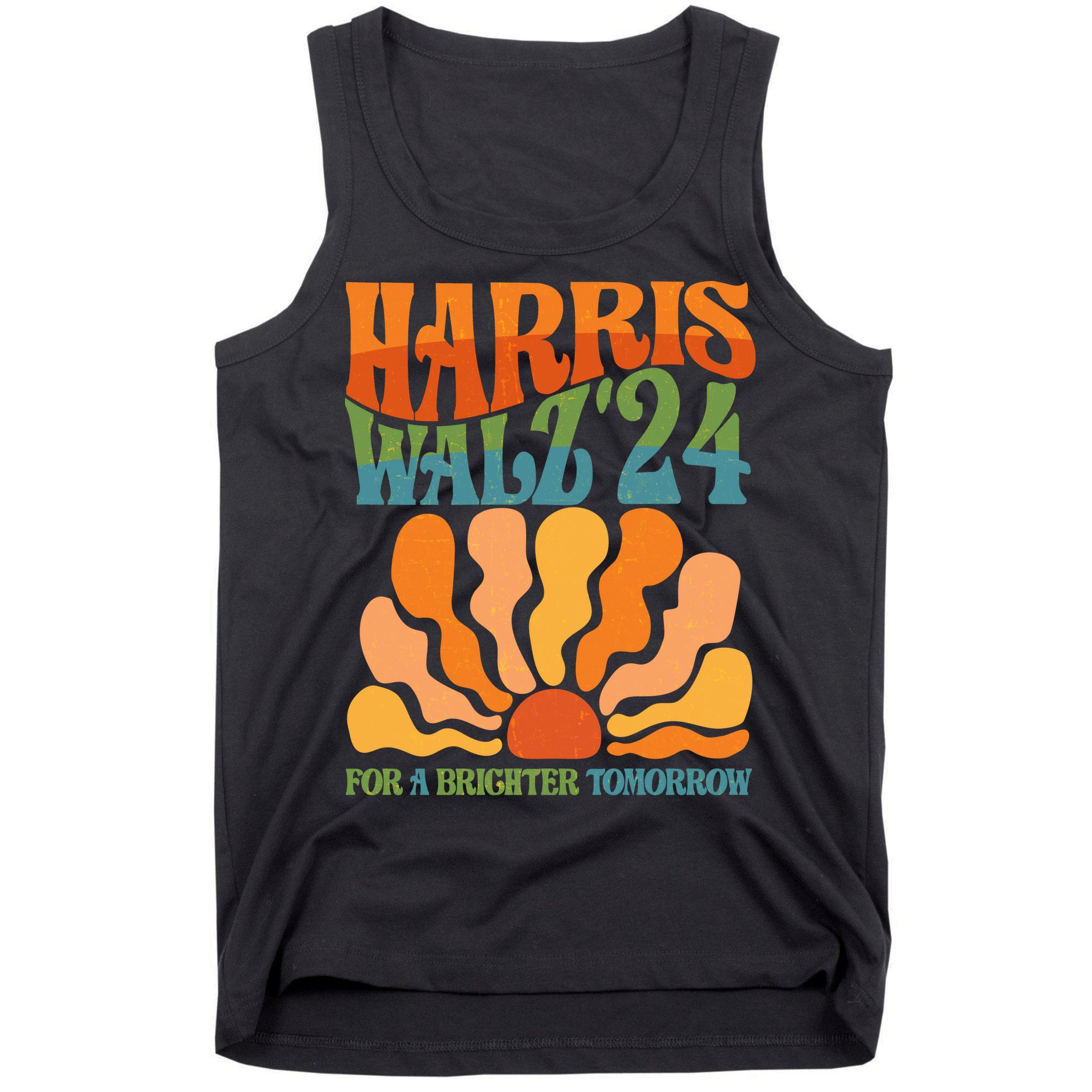 Retro Vintage Harris Walz For A Brighter Future 2024 Election Tank Top