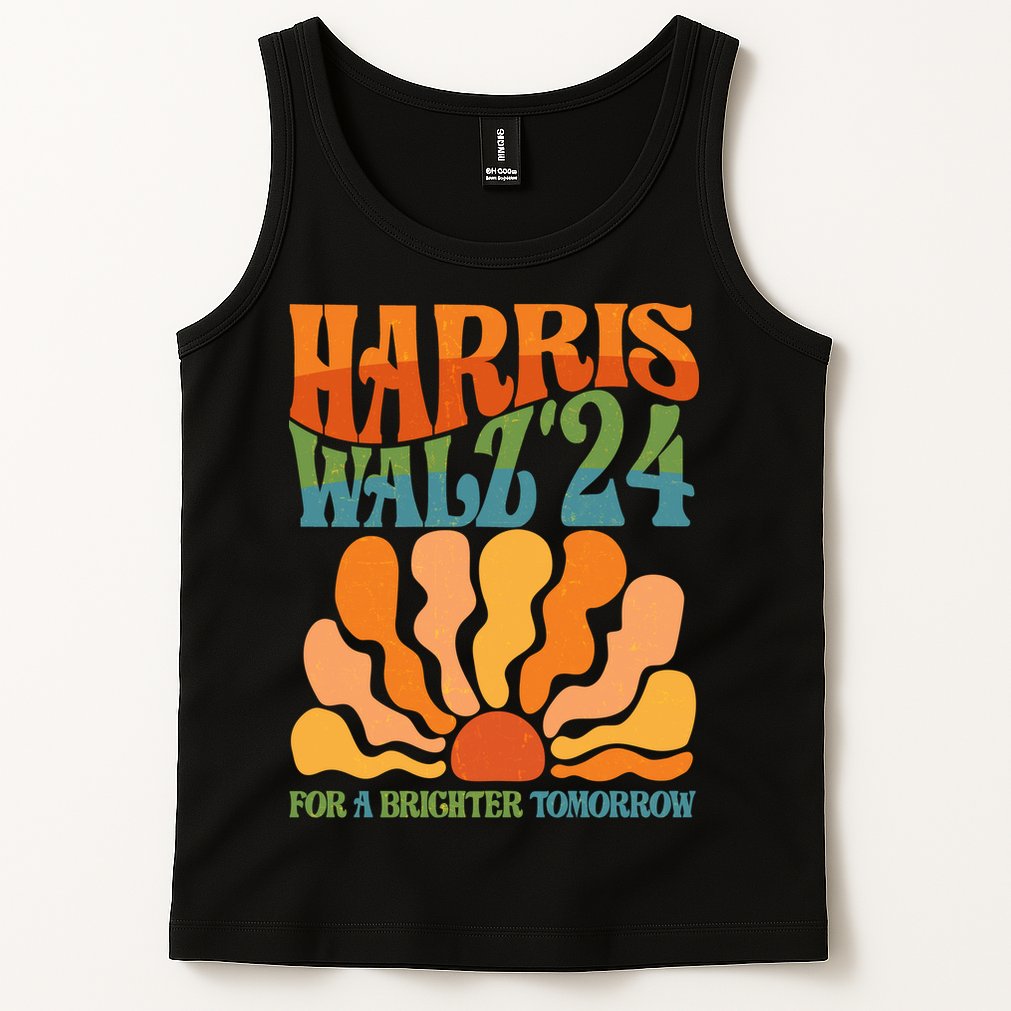 Retro Vintage Harris Walz For A Brighter Future 2024 Election Tank Top