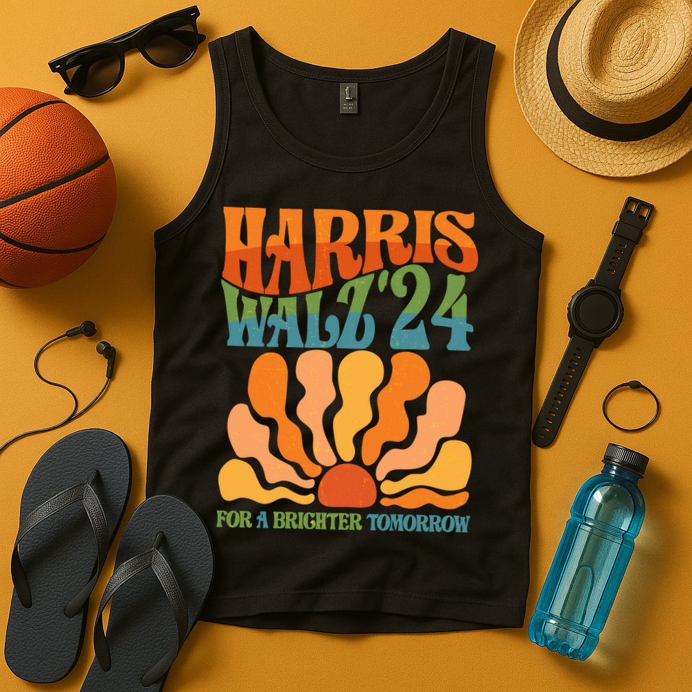 Retro Vintage Harris Walz For A Brighter Future 2024 Election Tank Top