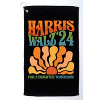 Retro Vintage Harris Walz For A Brighter Future 2024 Election Golf Towel