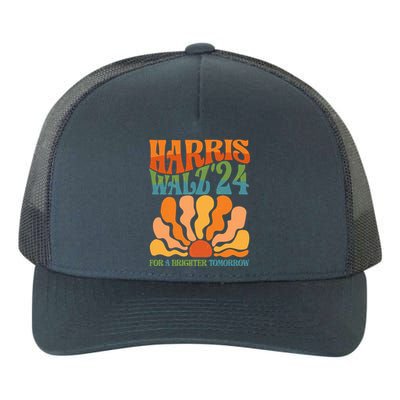 Retro Vintage Harris Walz For A Brighter Future 2024 Election Yupoong Adult 5-Panel Trucker Hat