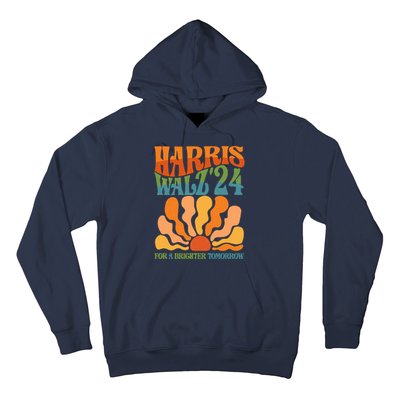 Retro Vintage Harris Walz For A Brighter Future 2024 Election Hoodie