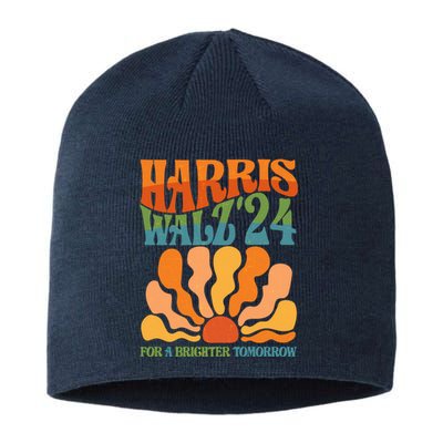 Retro Vintage Harris Walz For A Brighter Future 2024 Election Sustainable Beanie