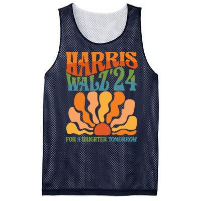 Retro Vintage Harris Walz For A Brighter Future 2024 Election Mesh Reversible Basketball Jersey Tank