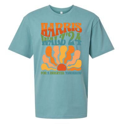 Retro Vintage Harris Walz For A Brighter Future 2024 Election Sueded Cloud Jersey T-Shirt