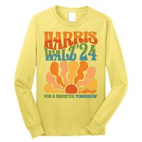 Retro Vintage Harris Walz For A Brighter Future 2024 Election Long Sleeve Shirt