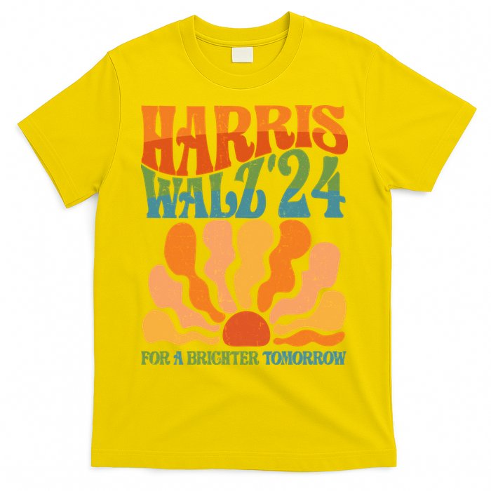 Retro Vintage Harris Walz For A Brighter Future 2024 Election T-Shirt