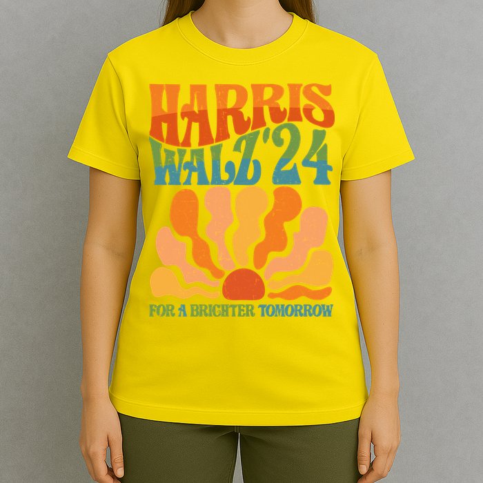 Retro Vintage Harris Walz For A Brighter Future 2024 Election T-Shirt