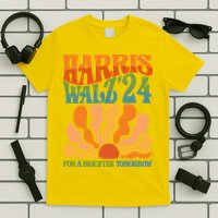 Retro Vintage Harris Walz For A Brighter Future 2024 Election T-Shirt