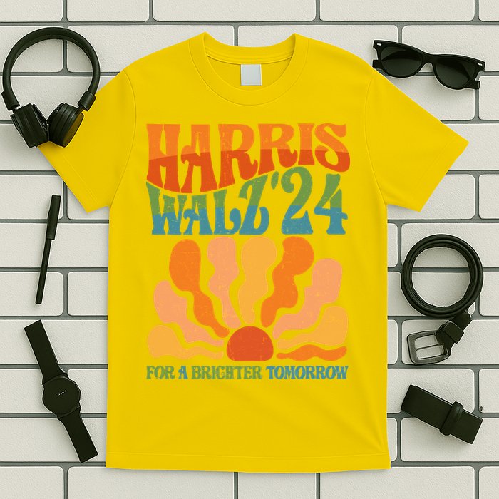 Retro Vintage Harris Walz For A Brighter Future 2024 Election T-Shirt