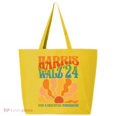 Retro Vintage Harris Walz For A Brighter Future 2024 Election 25L Jumbo Tote