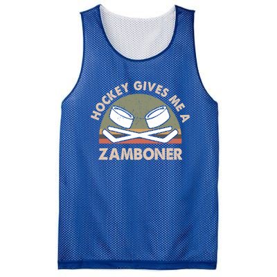 Retro Vintage Hockey Gives Me A Zamboner Cool Gift Mesh Reversible Basketball Jersey Tank