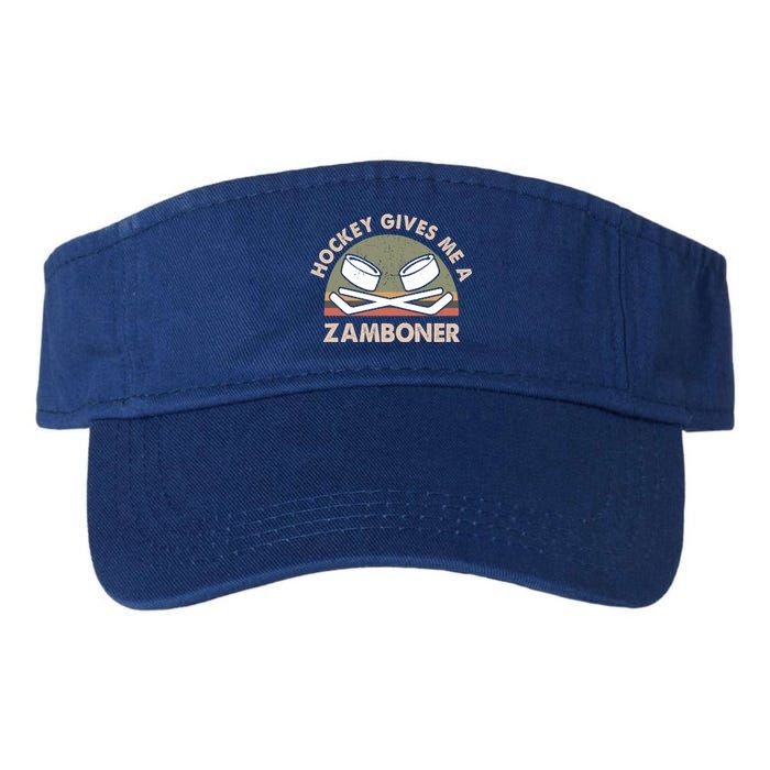 Retro Vintage Hockey Gives Me A Zamboner Cool Gift Valucap Bio-Washed Visor