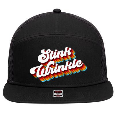 Retro Vintage Humor Stink Wrinkle 7 Panel Mesh Trucker Snapback Hat