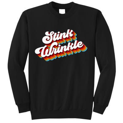 Retro Vintage Humor Stink Wrinkle Sweatshirt