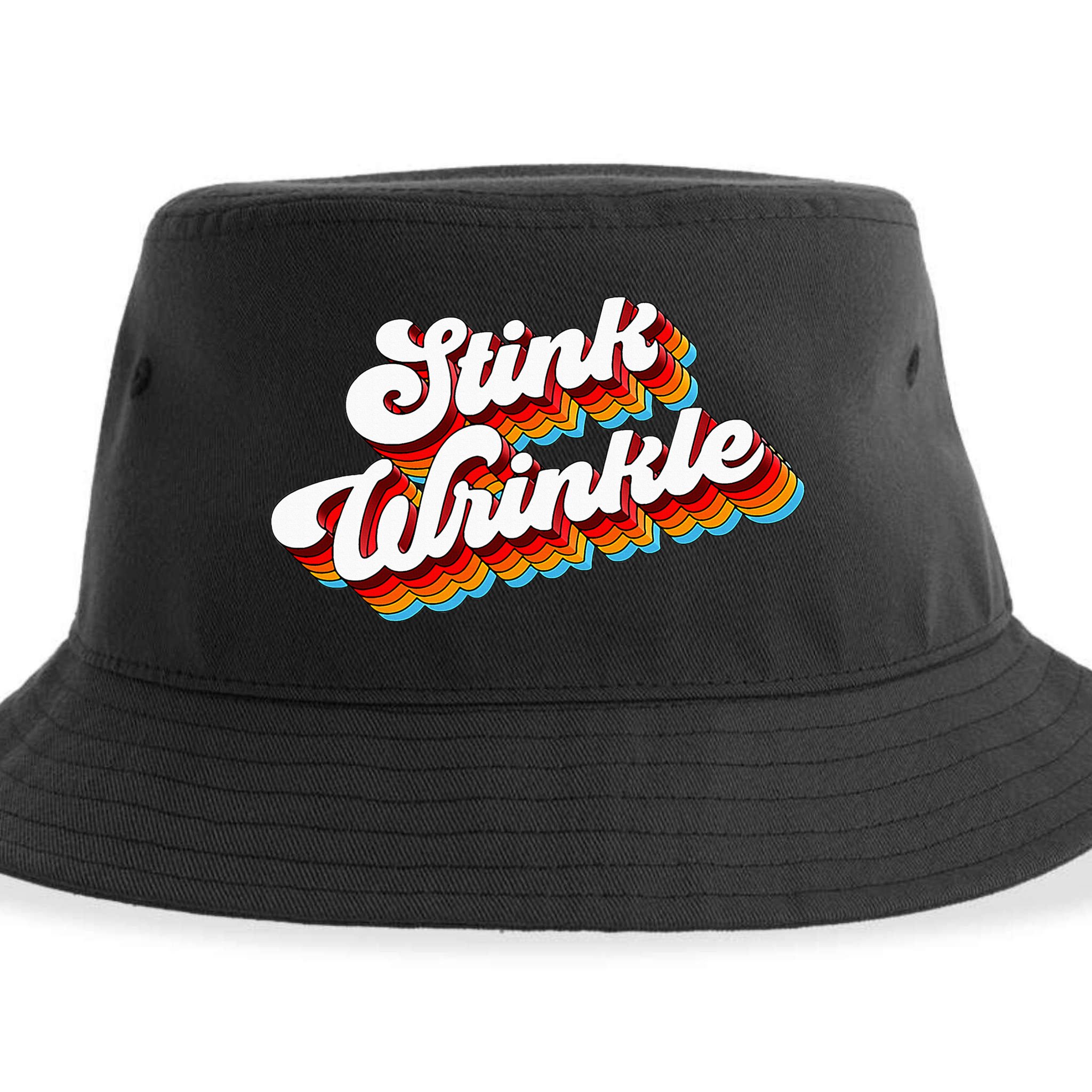 Retro Vintage Humor Stink Wrinkle Sustainable Bucket Hat
