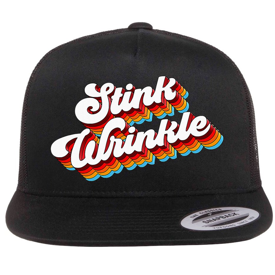 Retro Vintage Humor Stink Wrinkle Flat Bill Trucker Hat