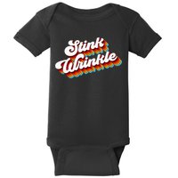Retro Vintage Humor Stink Wrinkle Baby Bodysuit
