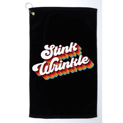 Retro Vintage Humor Stink Wrinkle Golf Towel