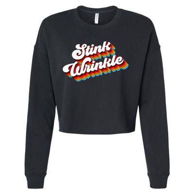 Retro Vintage Humor Stink Wrinkle Cropped Pullover Crew