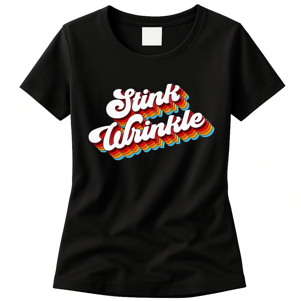 Retro Vintage Humor Stink Wrinkle Womens T-Shirt