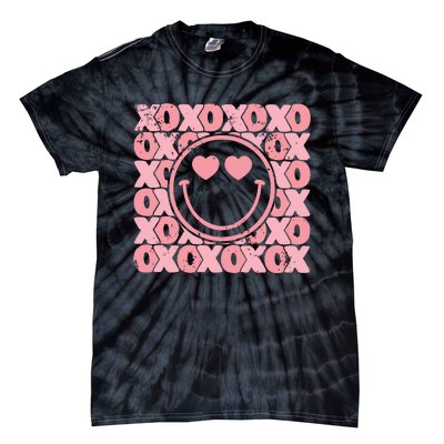 Retro Valentine Heart Xoxo Tie-Dye T-Shirt