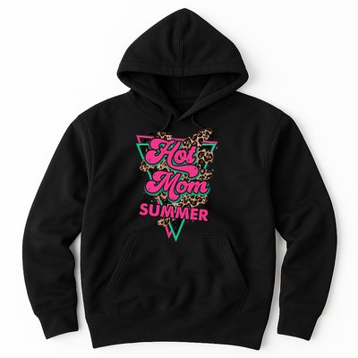 Retro Vintage Hot Mom Summer Vibes Leopard Print Summer Hoodie