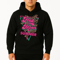 Retro Vintage Hot Mom Summer Vibes Leopard Print Summer Hoodie