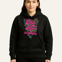 Retro Vintage Hot Mom Summer Vibes Leopard Print Summer Hoodie