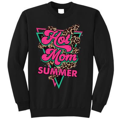 Retro Vintage Hot Mom Summer Vibes Leopard Print Summer Sweatshirt