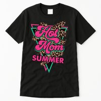 Retro Vintage Hot Mom Summer Vibes Leopard Print Summer Tall T-Shirt