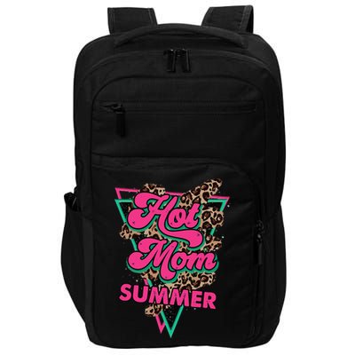 Retro Vintage Hot Mom Summer Vibes Leopard Print Summer Impact Tech Backpack