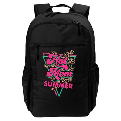 Retro Vintage Hot Mom Summer Vibes Leopard Print Summer Backpack