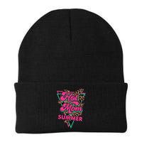 Retro Vintage Hot Mom Summer Vibes Leopard Print Summer Beanie