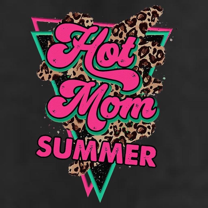 Retro Vintage Hot Mom Summer Vibes Leopard Print Summer Beanie