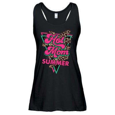 Retro Vintage Hot Mom Summer Vibes Leopard Print Summer Ladies Essential Flowy Tank