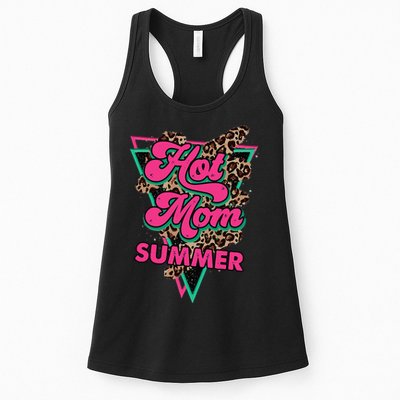 Retro Vintage Hot Mom Summer Vibes Leopard Print Summer Womens Tank Top