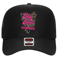 Retro Vintage Hot Mom Summer Vibes Leopard Print Summer Hat